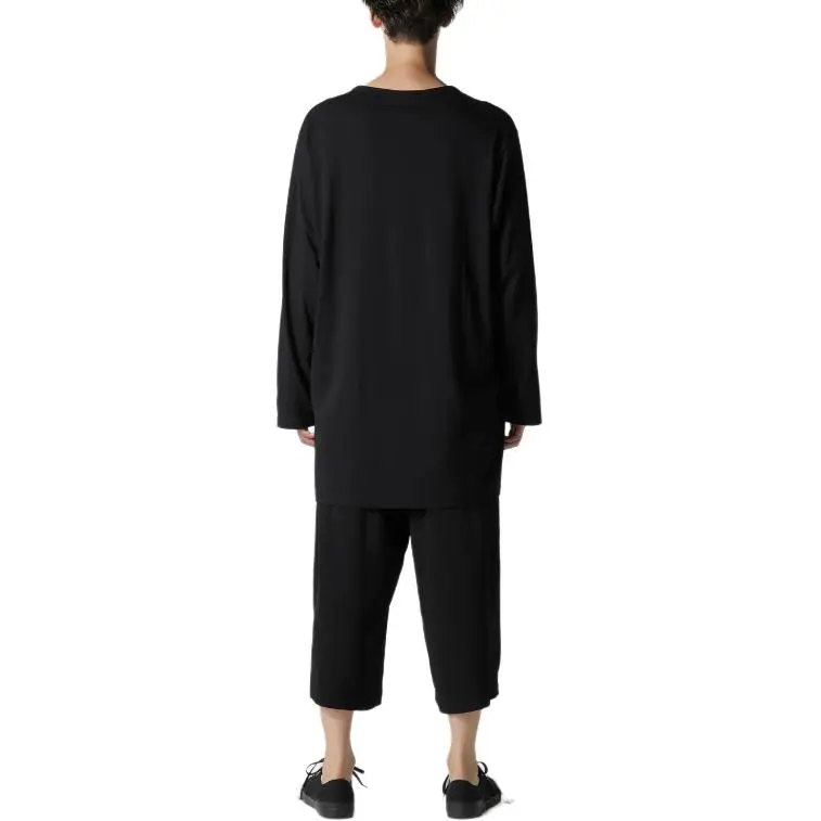 Yohji Yamamoto Single Jersey Printed Long Sleeve T Shirt-3
