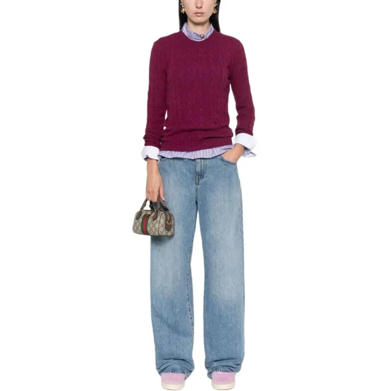 Polo Ralph Lauren Pony Embroidered Cable Knit Jumper-1