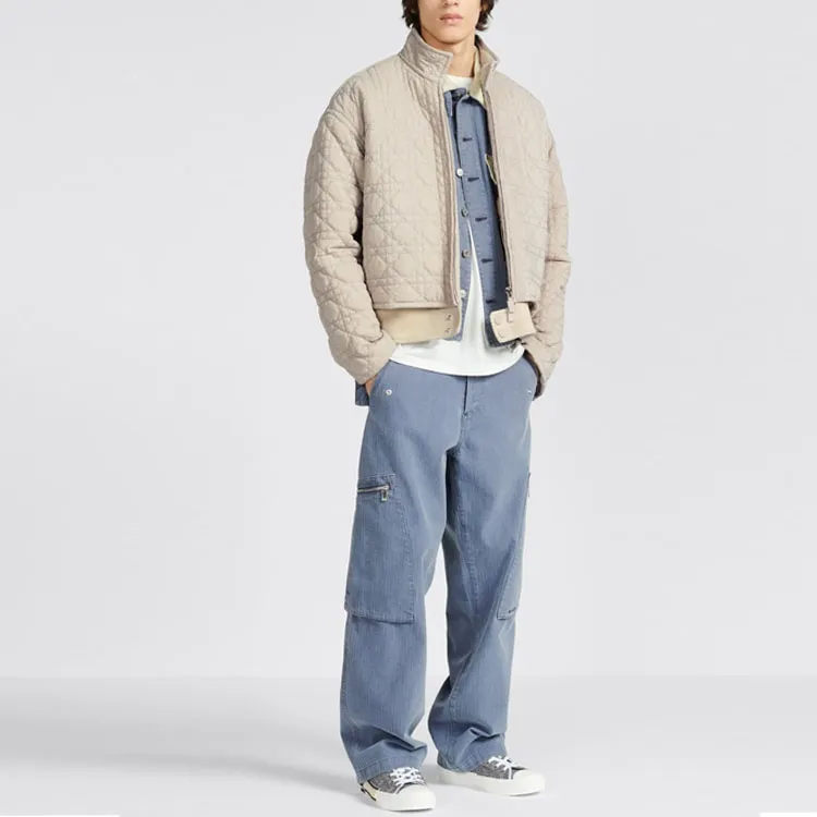 DIOR Leather Jackets Men Beige-3