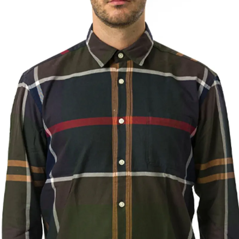 BARBOUR Renford Oversized Long Sleeved Tartan Shirt-3