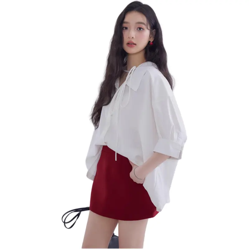 DEAR DEER PUFF Casual Short Skirts Women's Red-6