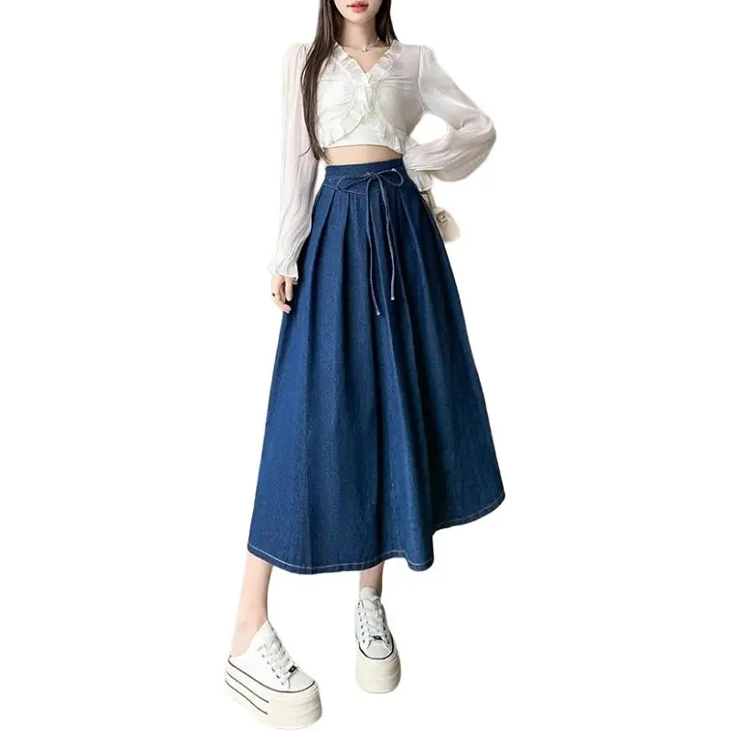 Concubine Zhu Denim Long Skirt Women's-3