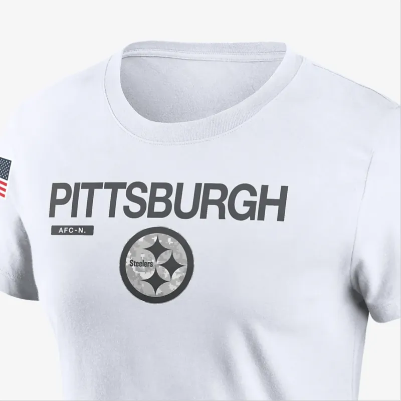 Nike Pittsburgh Steelers Salute To Service Legend Women's Nike Nfl T Shirt-2