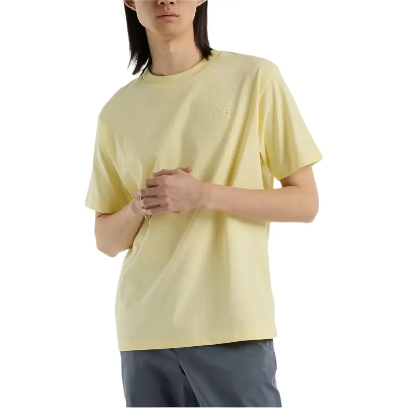New Balance Athletics T Shirt Men's Yellow-3