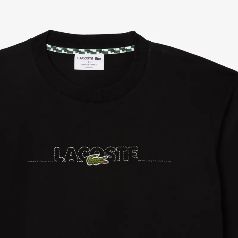 LACOSTE Logo embroidered T shirt-5
