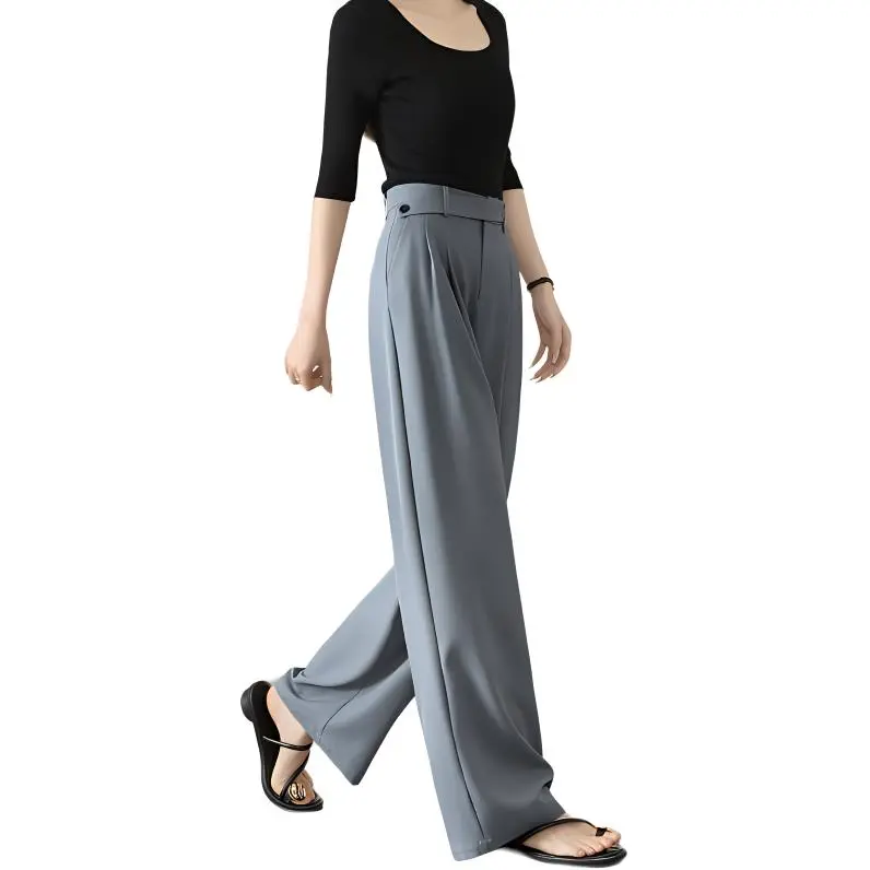 Mo Han Yi Mei Suit Trouser Women's Dusty Blue-3