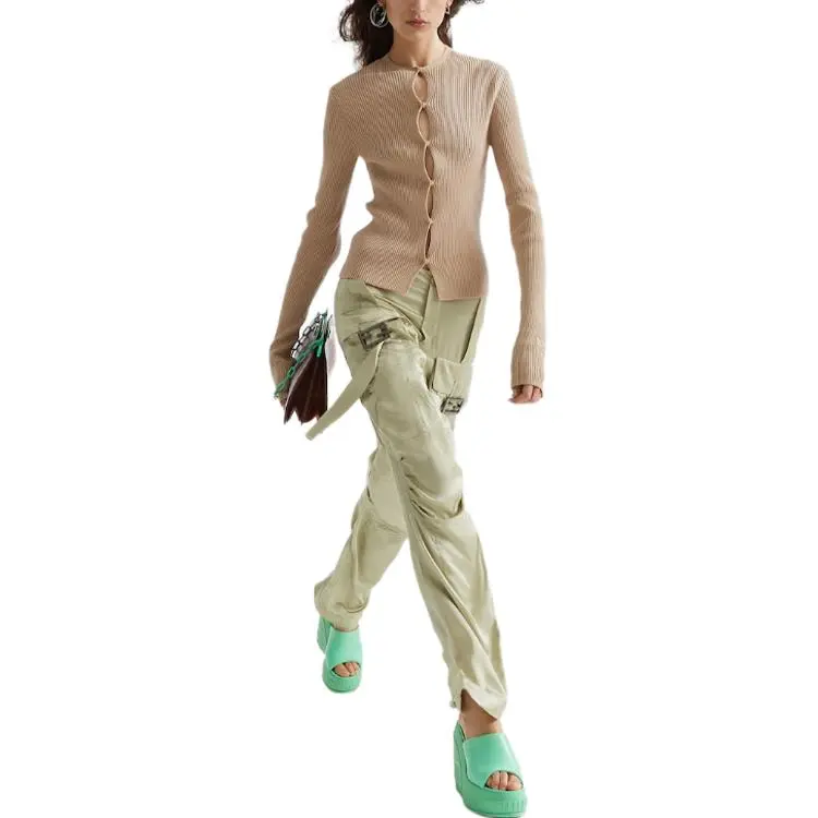 FENDI Low Rise Satin Pants-5