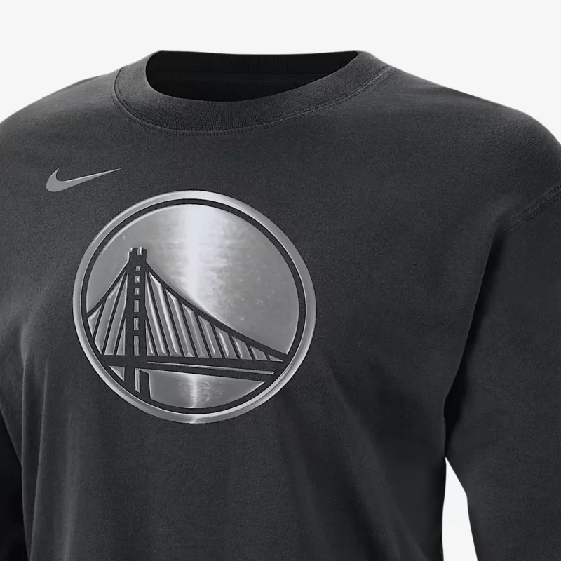 Nike Golden State Warriors Courtside Women's Nike Nba Shine Boxy Long Sleeve T Shirt-2