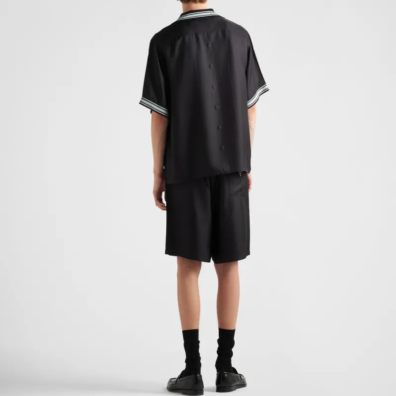 PRADA Elasticated Knee High Shorts-4