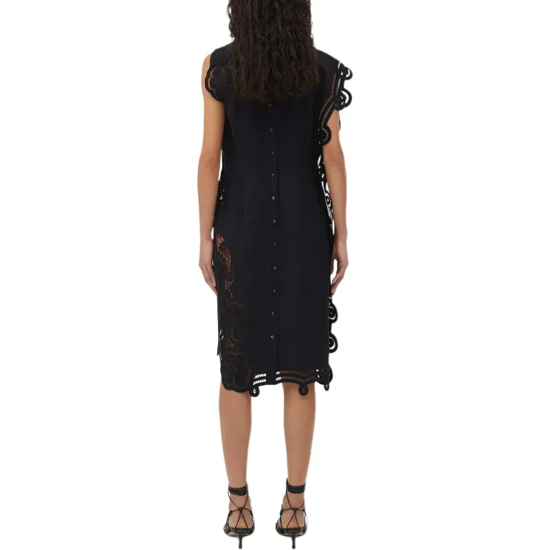 Bottega Veneta SS24 Sleeveless Dress Women's Blue Black-2