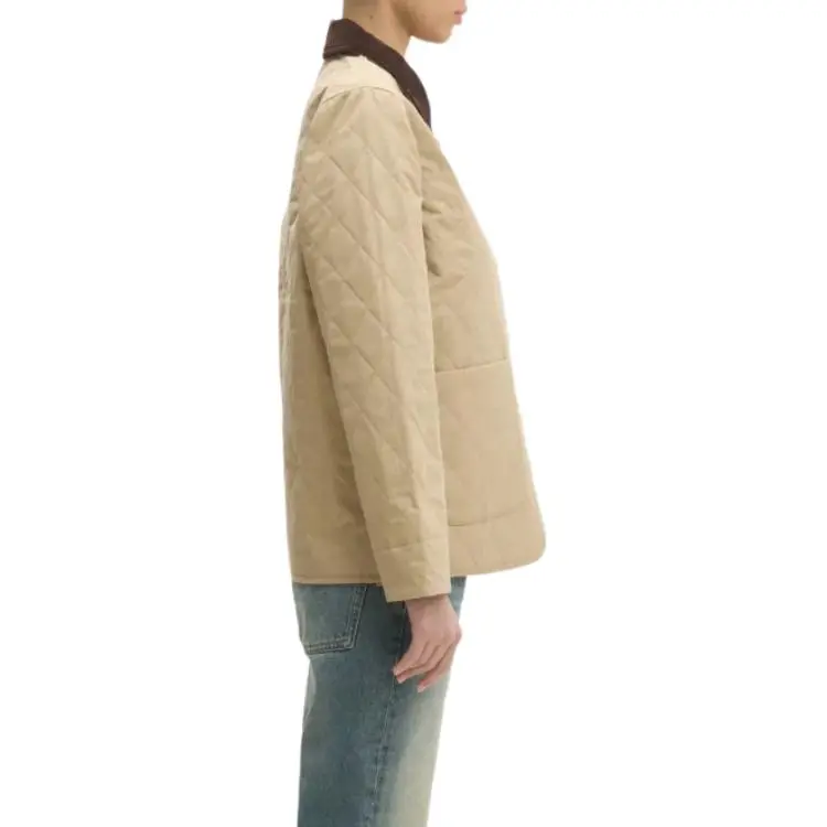 SPORTY & RICH Vendome Quilted Jacket 'Beige'-3