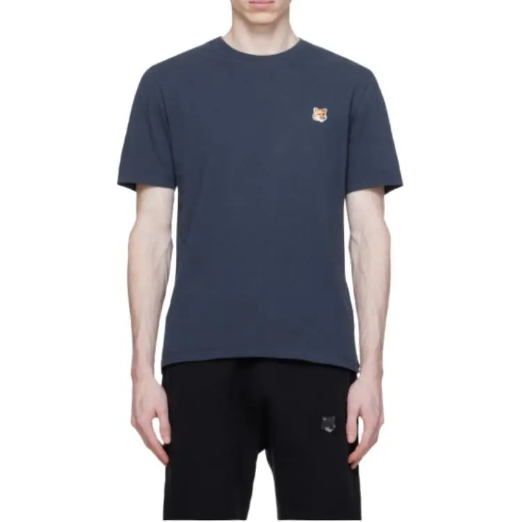 Maison Kitsuné Fox Head Patch Crewneck T Shirt-2