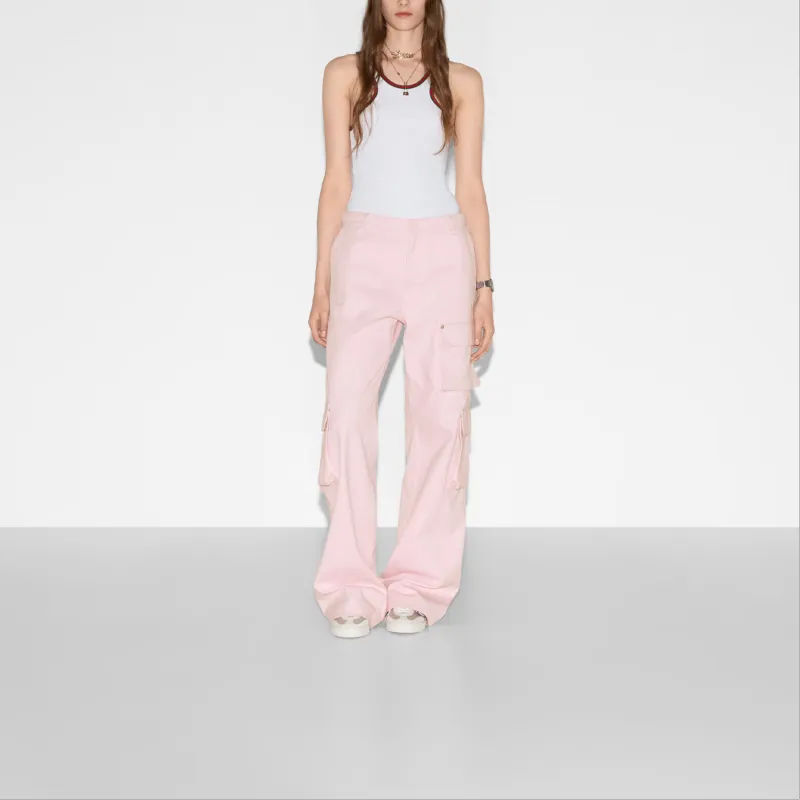 GUCCI Embossed Canvas Cargo Pants-1