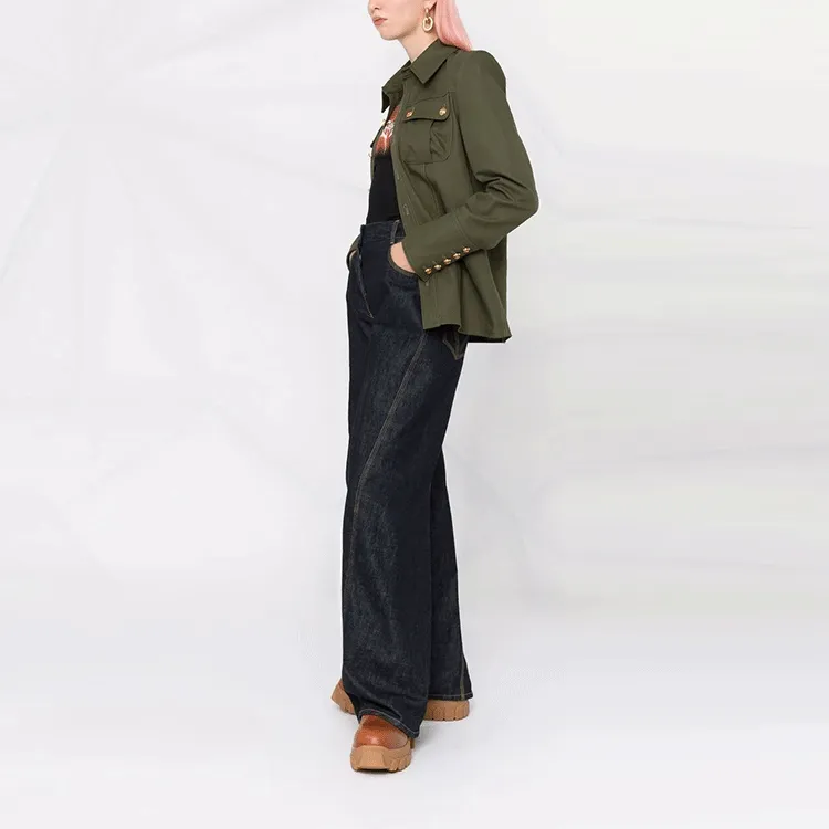 BALMAIN Jackets Women's Army Green-3