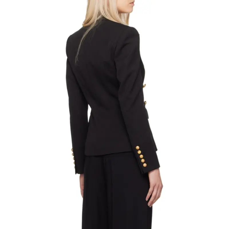 BALMAIN Button Embellished Tailored Blazer-5