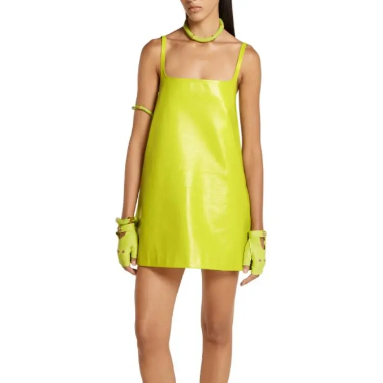 GUCCI Leather Mini Dress-1