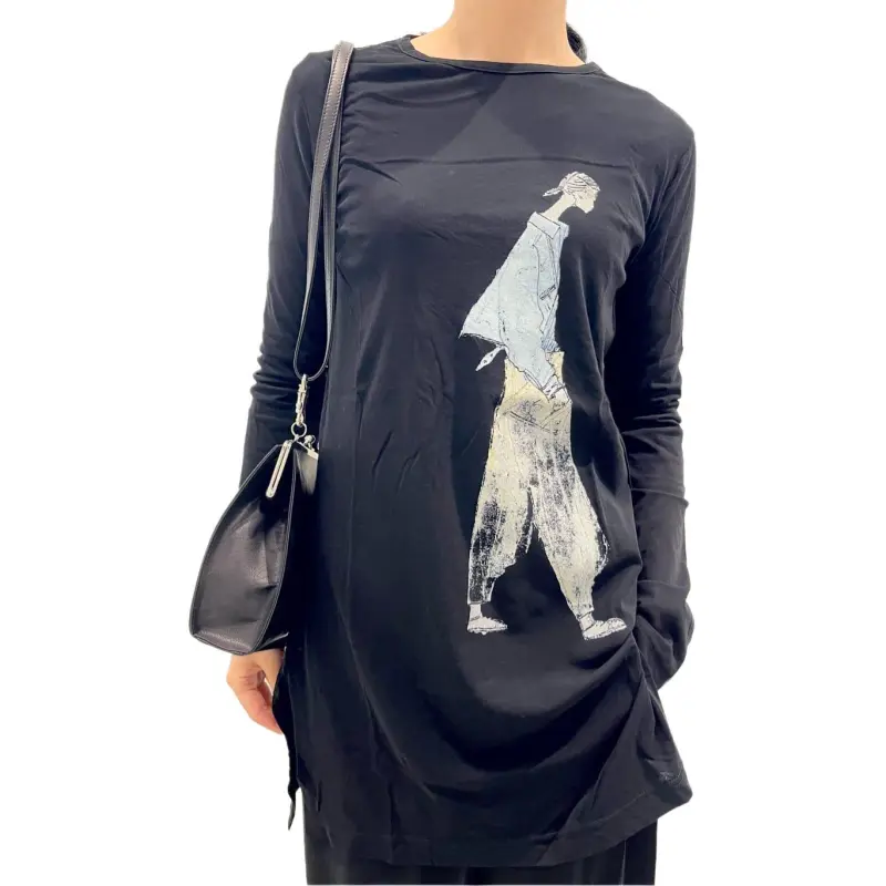 Yohji Yamamoto Printed Long Sleeved Top-3