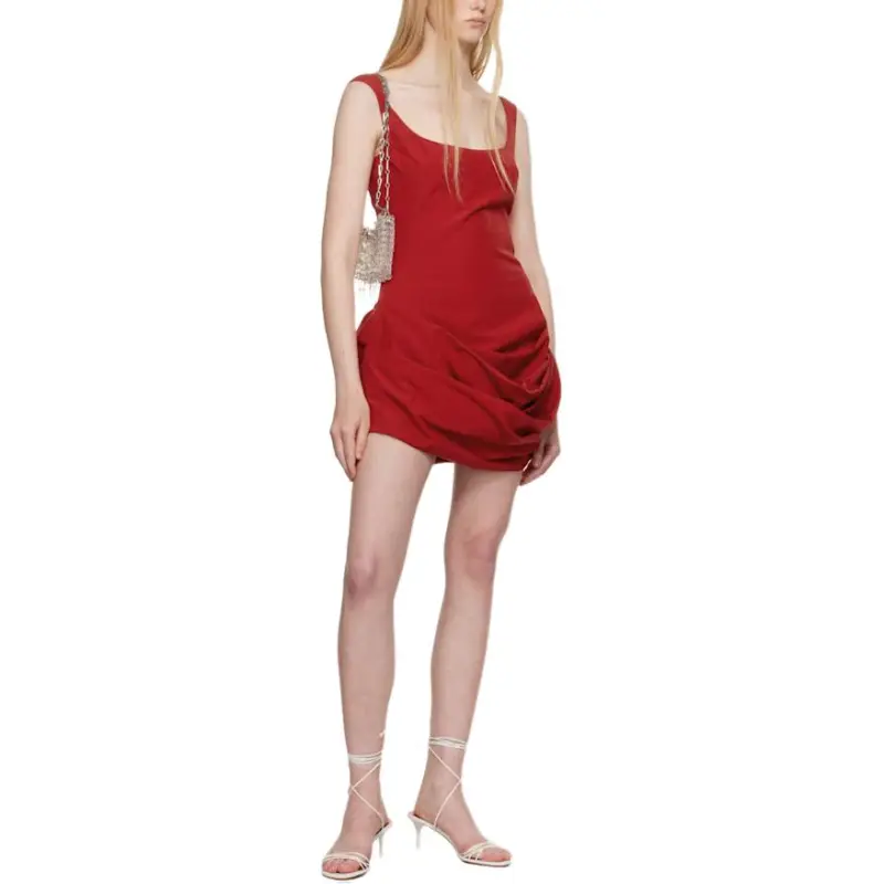 Magda Butrym Round neck Ruched Mini Dress-2
