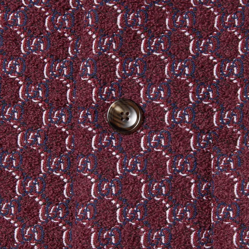 GUCCI Jackets Coats Unisex Burgundy Red-7