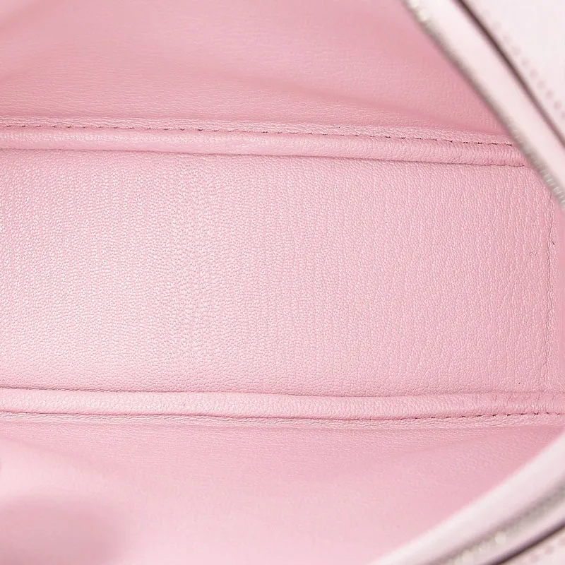 HERMES Plume Chevre Goatskin Handbag Mini Women's M7 Rose Darling Love Pink-10