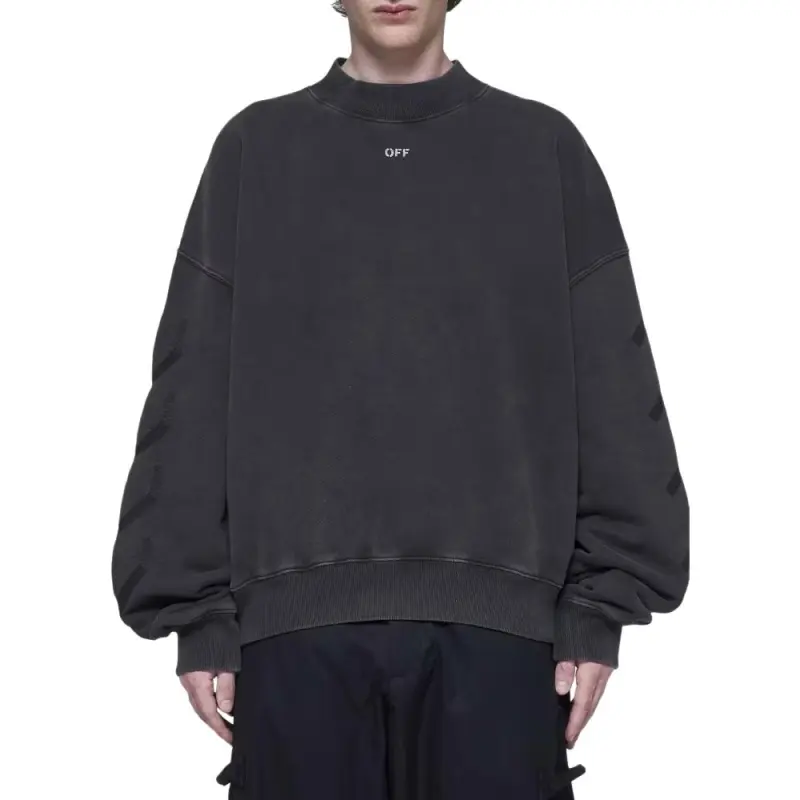 OFF WHITE Logo Printed Crewneck Sweatshirt-3