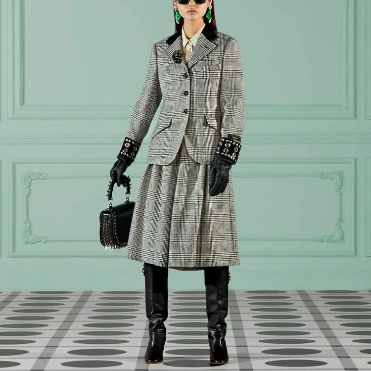 GUCCI Prince Of Wales Check Jacket-1