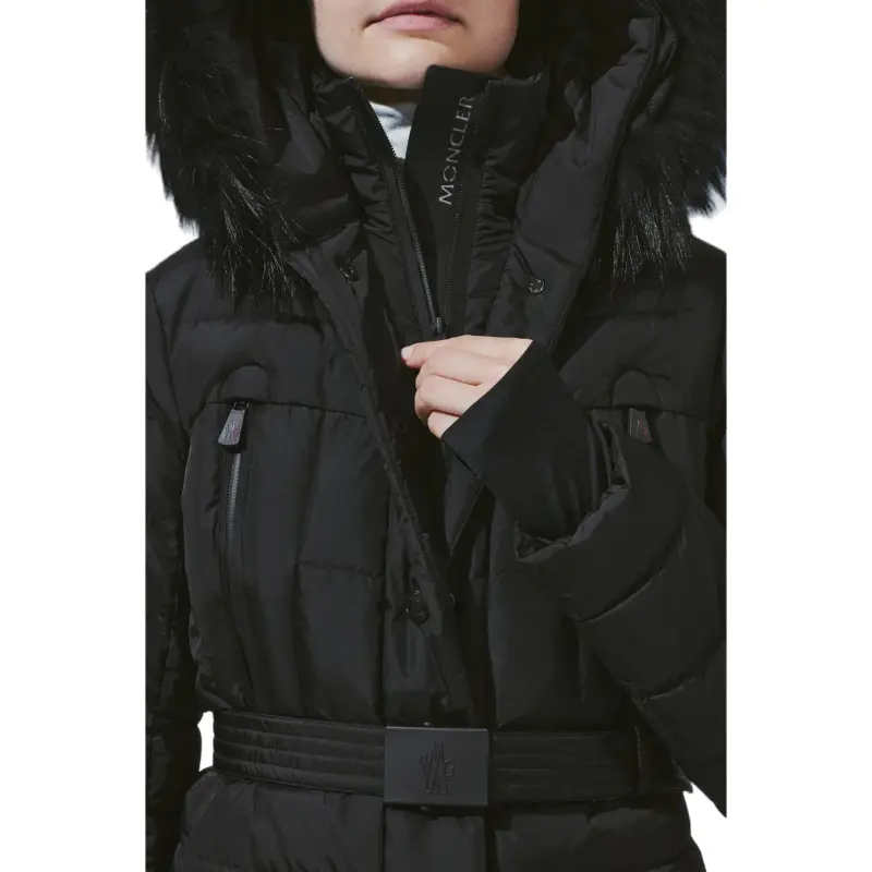 Moncler Grenoble Cropped Coats Women's Black-4