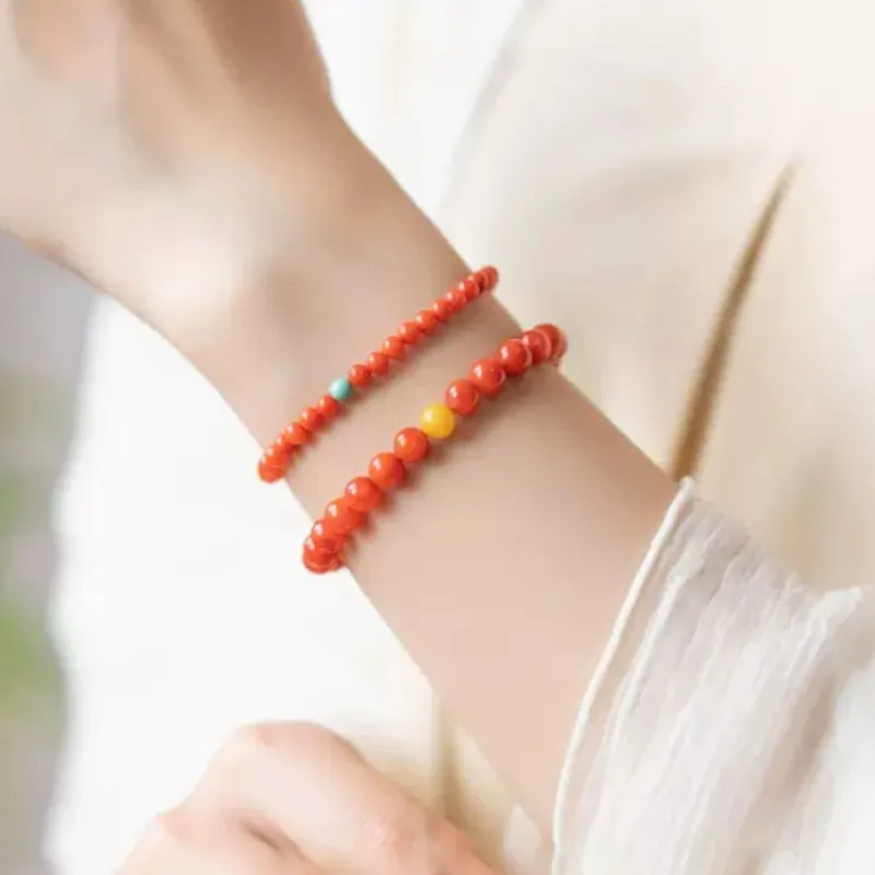 Fuxin Southern Red Agate Fine Jade Bracelets Women's-1