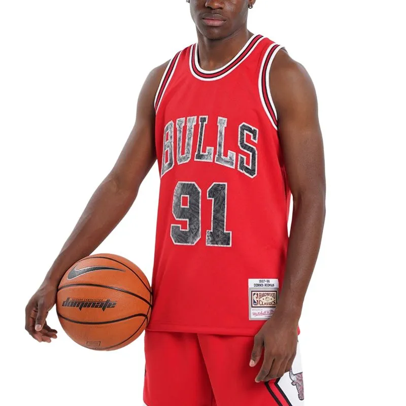 Mitchell & Ness Basketball Jersey Men's Red-2