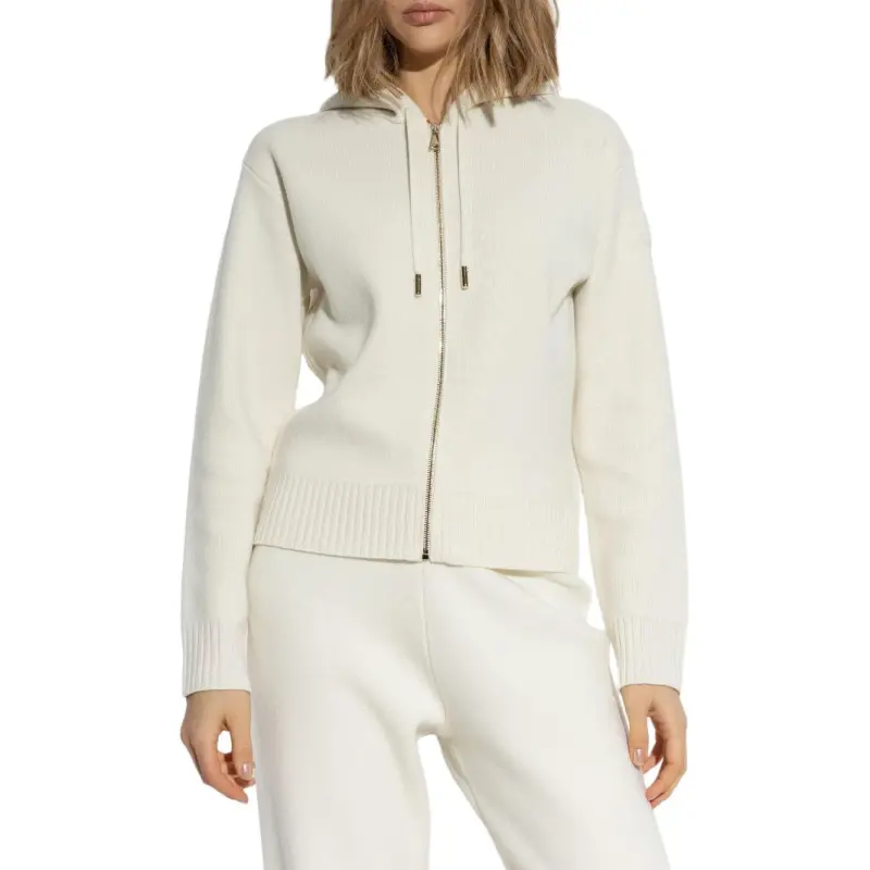 Moncler Zip Up Hooded Knit Cardigan-1