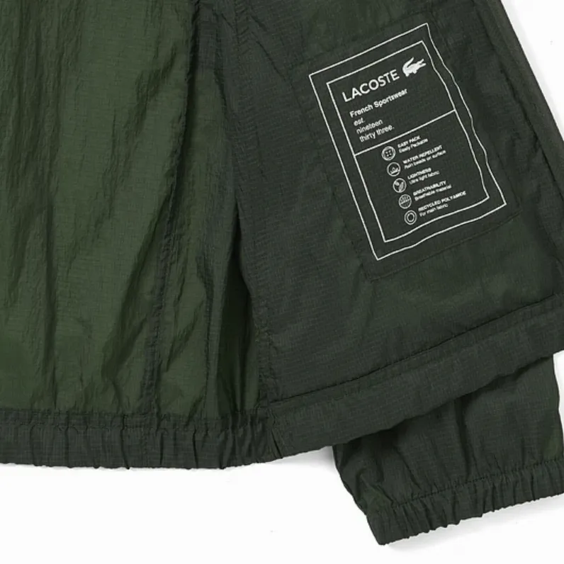 LACOSTE SS25 Jacket Men's Stone Black Green-2