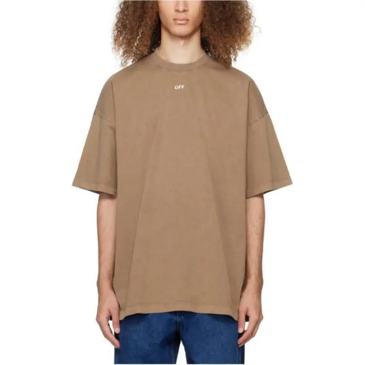 OFF WHITE T Shirt Loose Fit Men's Brown-2