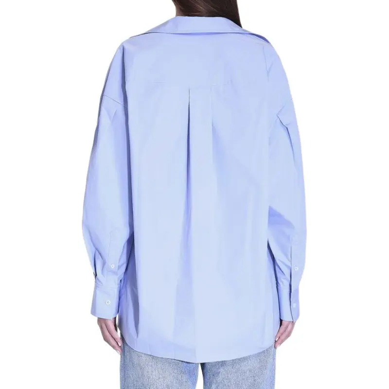 Alexander Wang Graphic Embroidery Oversized Shirt Oxford Blue-1