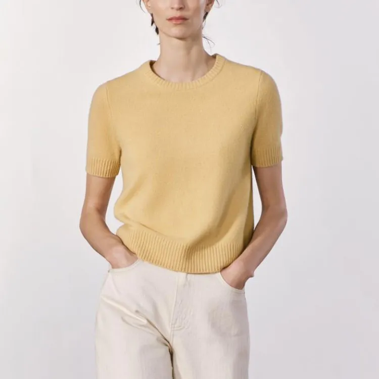 ZARA Sweater Women's Light Yellow-2
