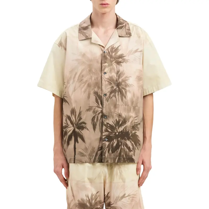 PALM ANGELS Sunset Palms Bowling Shirt-1