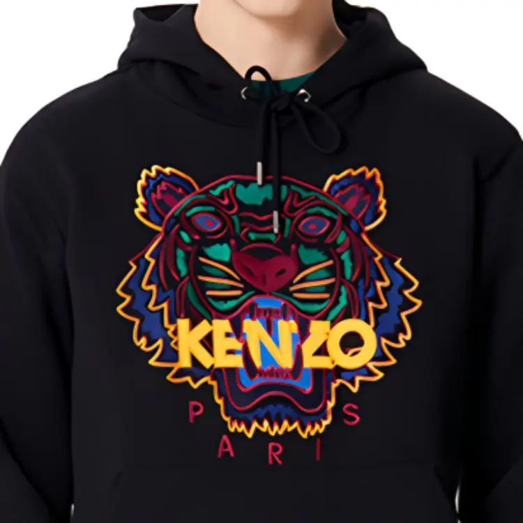 KENZO Tiger Logo Embroidered Hoodie-3
