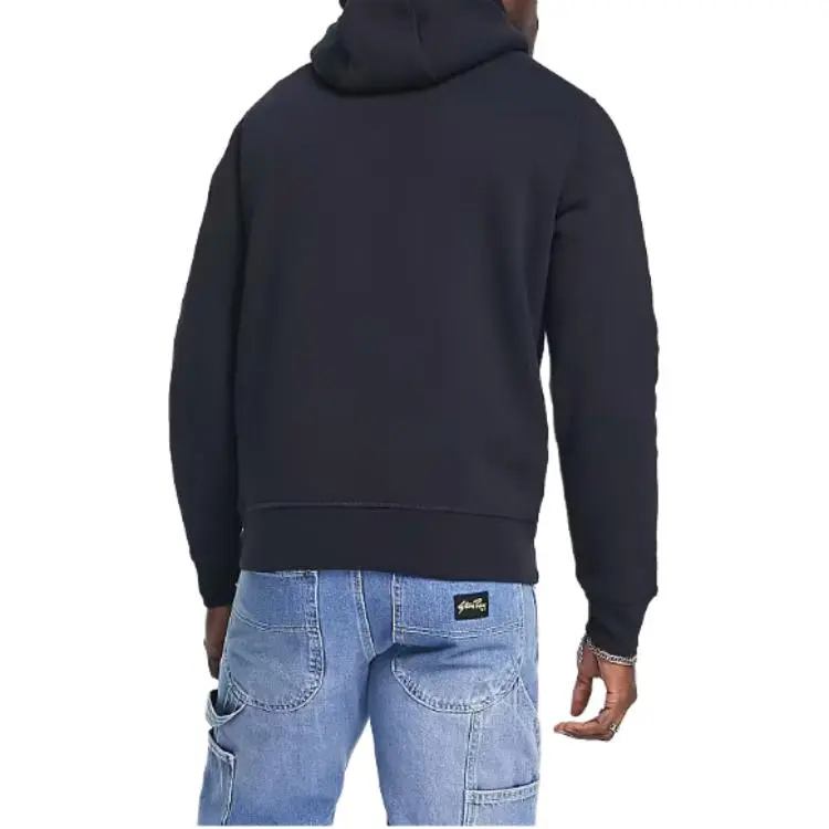 Tommy Hilfiger Big And Tall Tommy Logo Hoodie Big & Tall Black Sweatshirt Men's Dark Blue-3