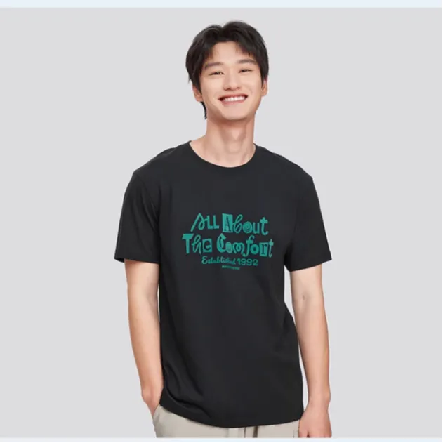 Skechers T Shirt Unisex Carbon Black-1