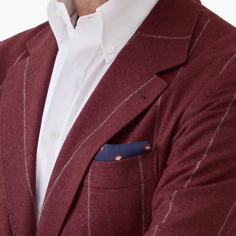 Brunello Cucinelli SS25 Business Suit Coat Men's Burgundy-4