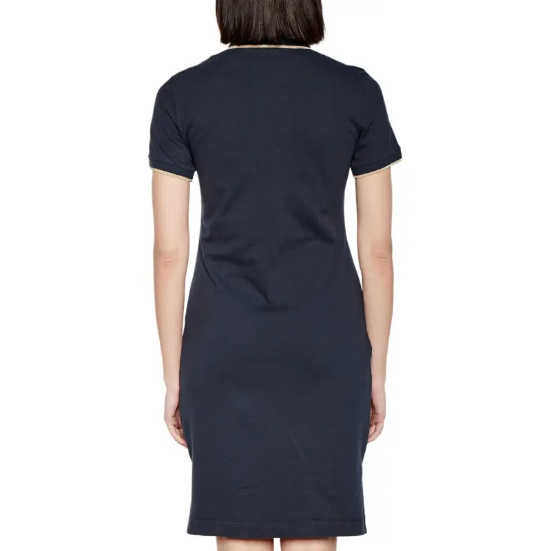 EMPORIO ARMANI EA7 SS24 Short Sleeved Dress Women's Marine Blue-3
