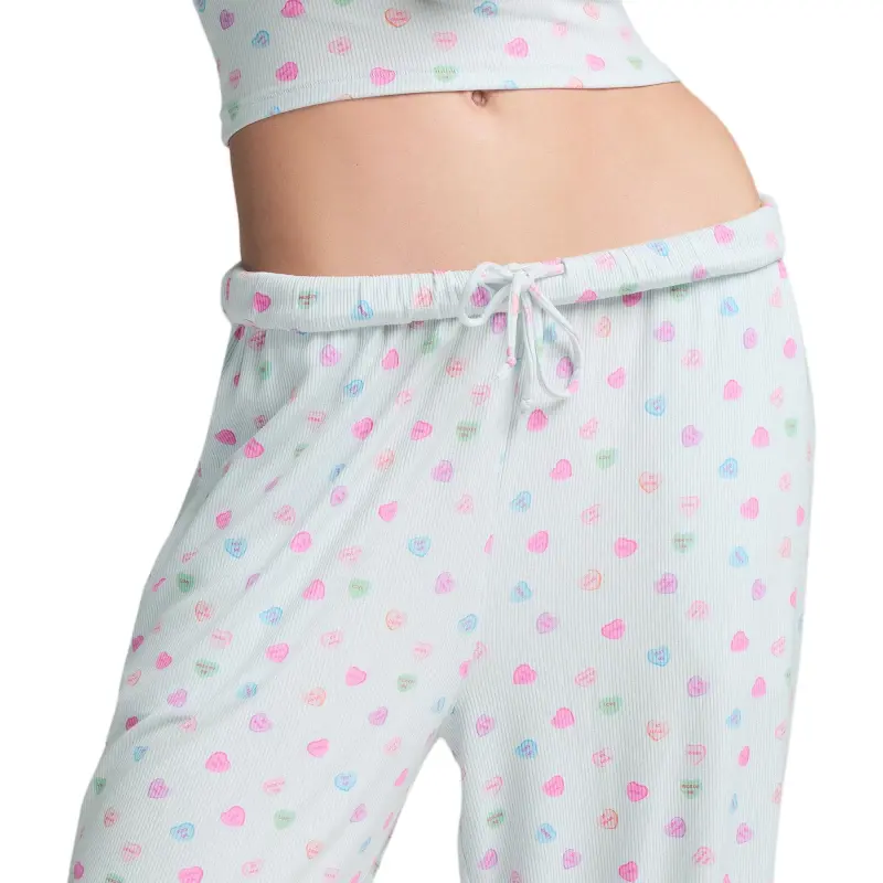 SKIMS Valentine's Day Collection SS25 SOFT LOUNGE LOOSE PANT Casual Pants Women's Cloud Candy Heart Print-3