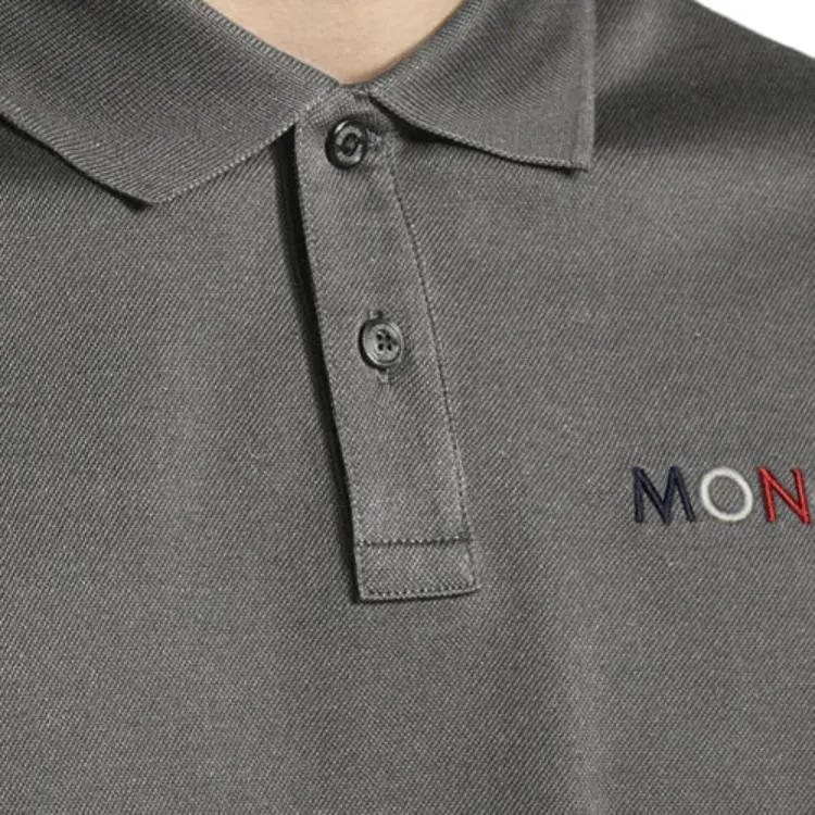 Moncler SS22 Polo Shirts Men Dark Gray-4