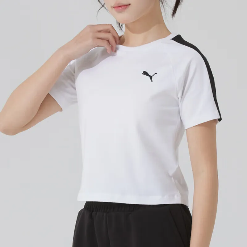 PUMA T7 Raglan Sleeve T Shirt Women's White-2