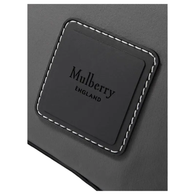 Mulberry Coated Canvas Messenger Bag, Shoulder Bag, Crossbody Bag Men's Gray-2