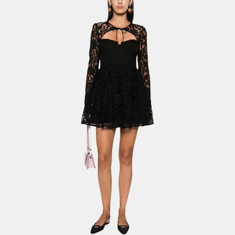 Self-portrait Lace Mini Dress-3