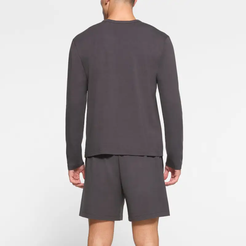 SKIMS JERSEY LOUNGE MENS LONG SLEEVE T-SHIRT T-Shirt Men's ASH/Ash Gray-3