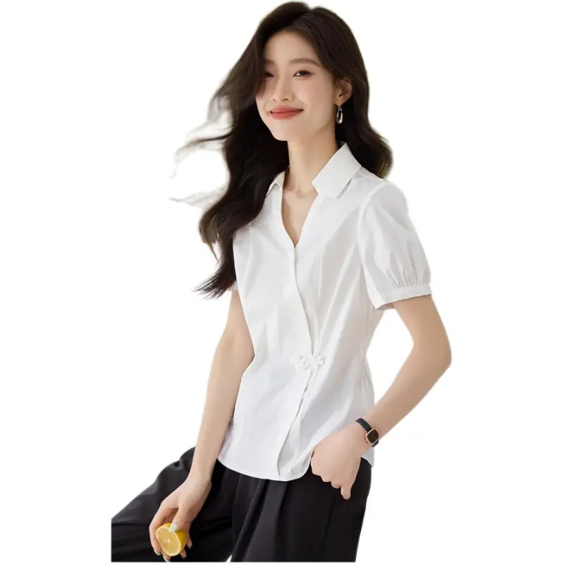 Mo Han Yi Mei Shirt Women's Pure White-2
