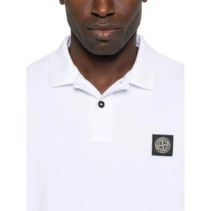 STONE ISLAND Logo Patch Short Sleeved Polo Shirt-2
