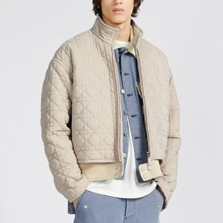 DIOR Leather Jackets Men Beige-4