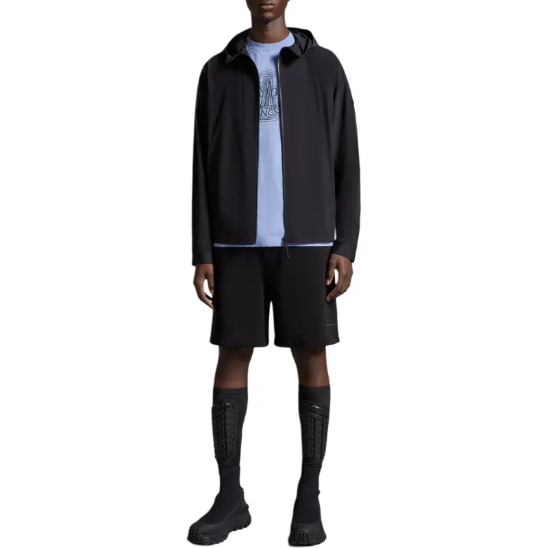 Moncler Logo patch Cotton Shorts-1